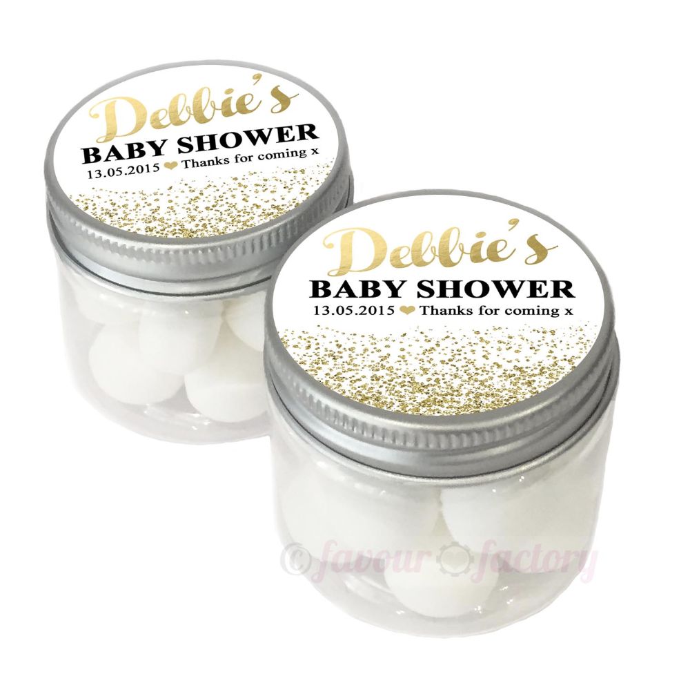personalised baby shower favours stickers labels, baby shower lip balms