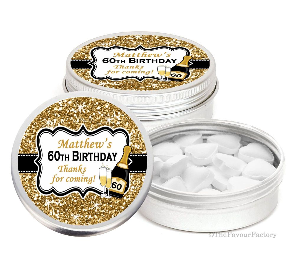 Personalised Birthday Party Favour Tins Keepsakes x1