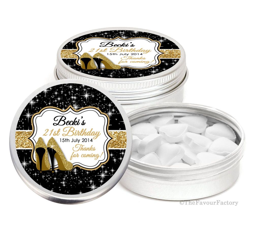 Personalised Birthday Party Favour Tins Keepsakes x1