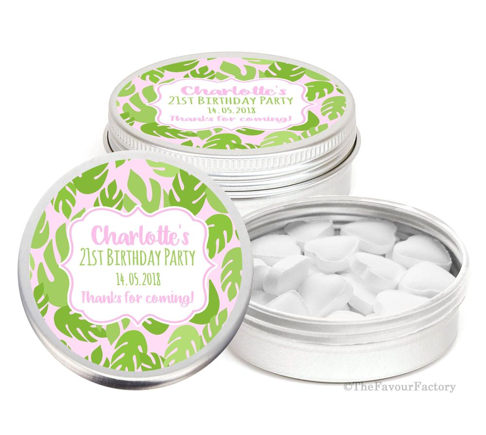 Personalised Birthday Party Favour Tins Keepsakes x1