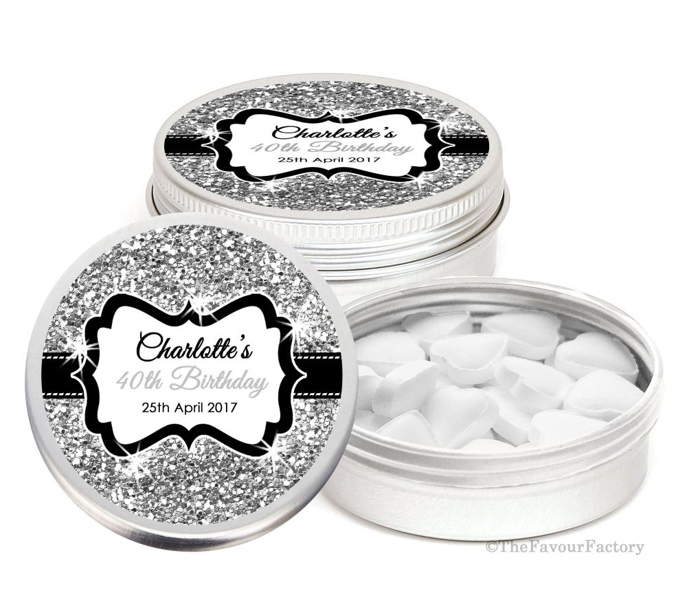 Personalised Birthday Party Favour Tins Keepsakes x1