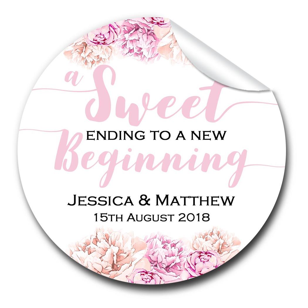 Personalised Wedding Day Thank You Stickers