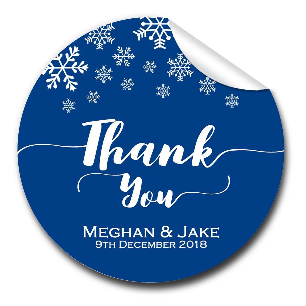 Personalised Wedding Day Thank You Stickers