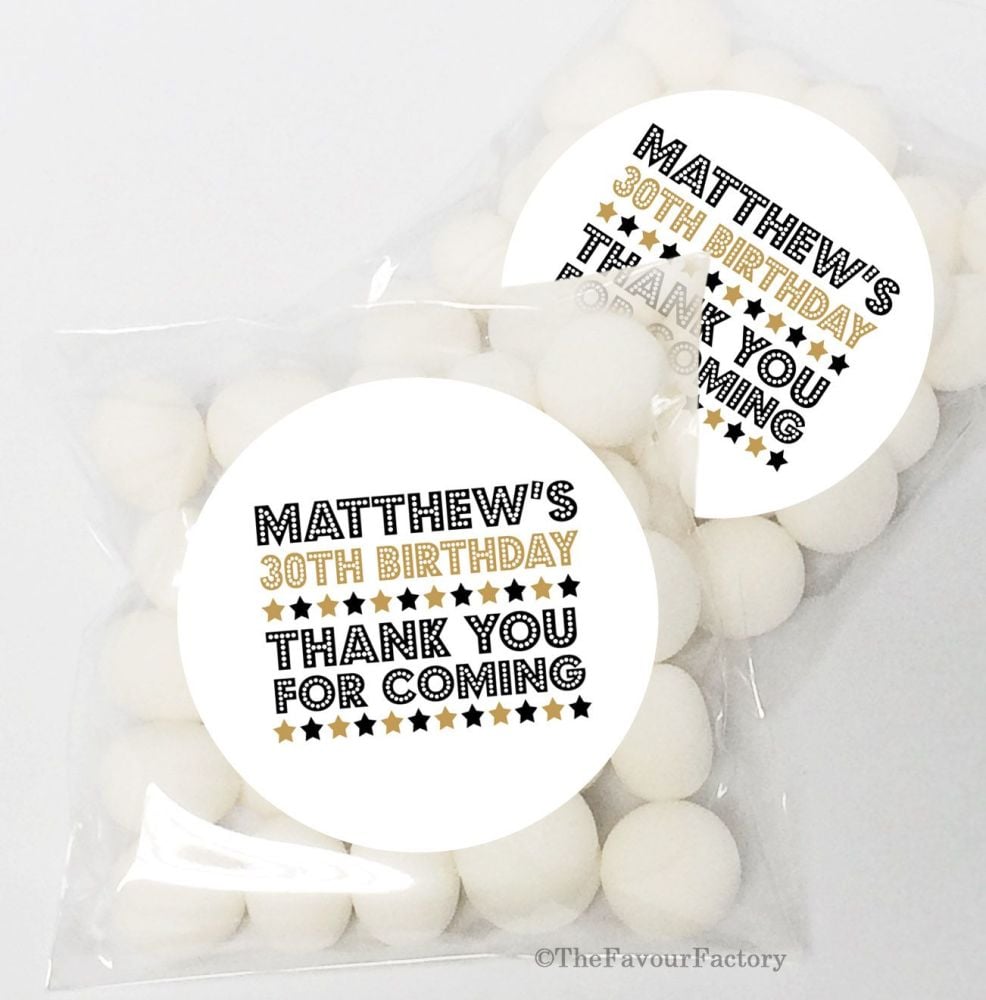 Kraft Florals Personalised Birthday Party sweet bags KITS x12