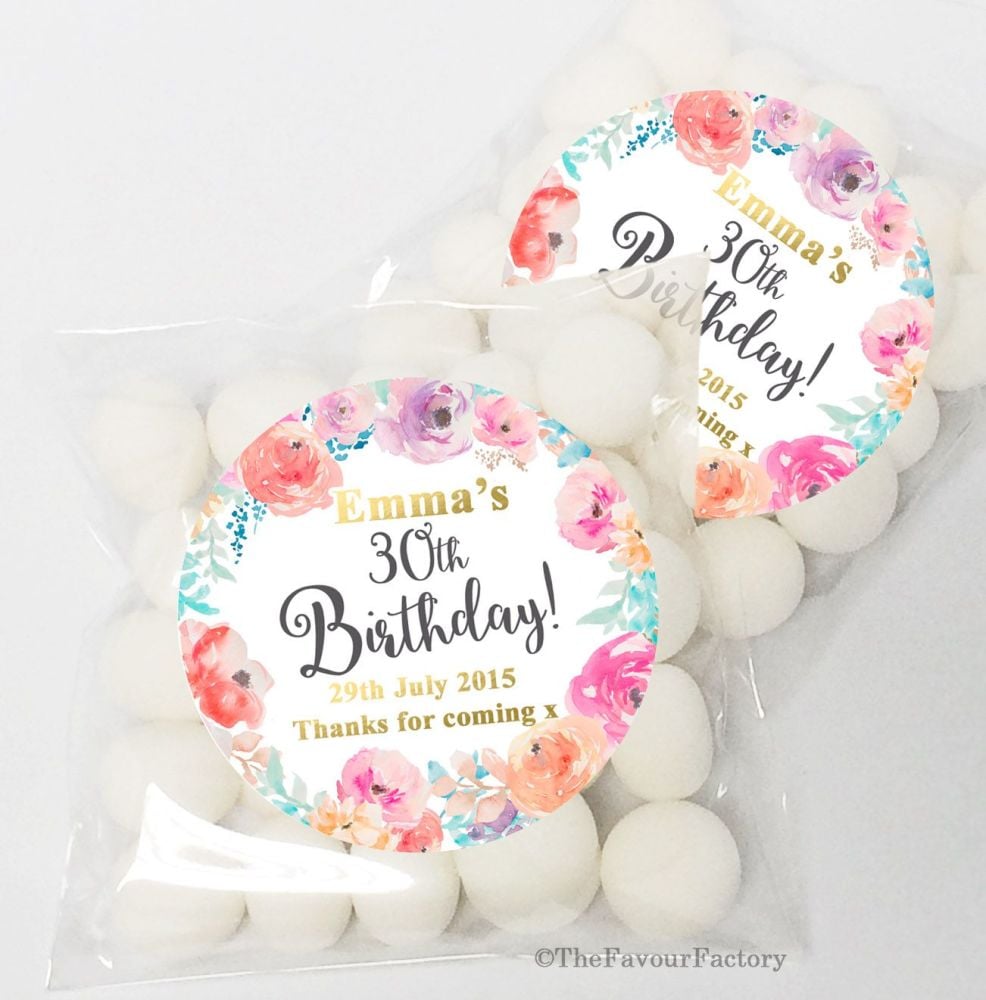 Personalised Birthday Party sweet bags KITS x12