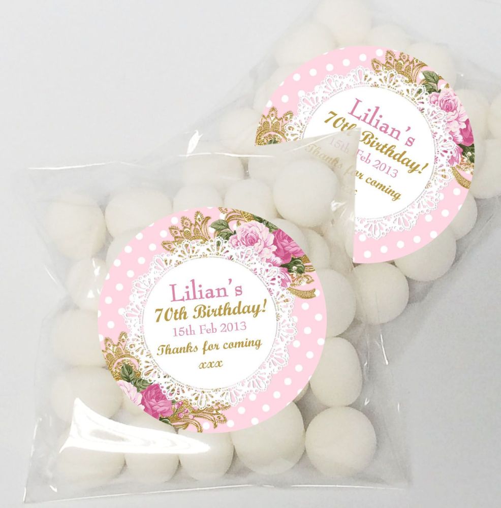 Personalised Birthday Party sweet bags KITS x12