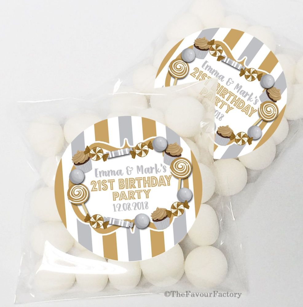 Personalised Birthday Party sweet bags KITS x12