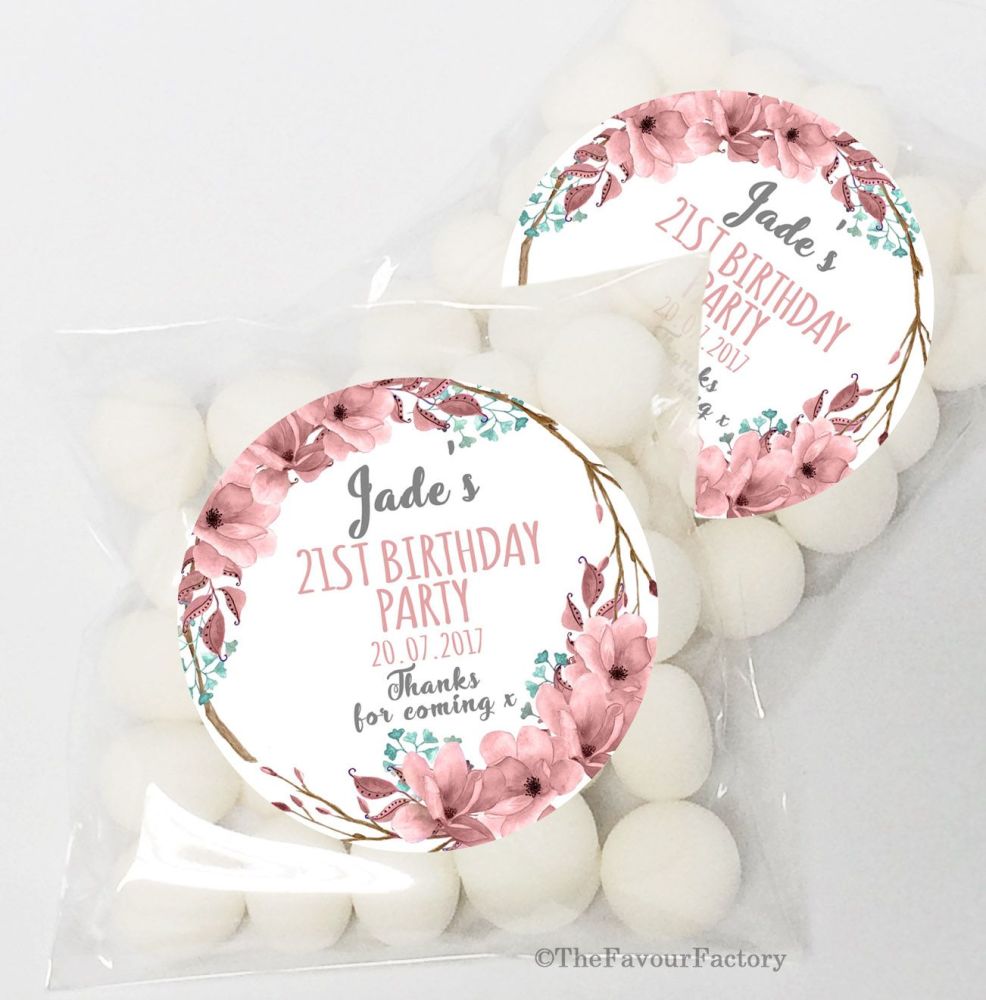 Personalised Birthday Party sweet bags KITS x12