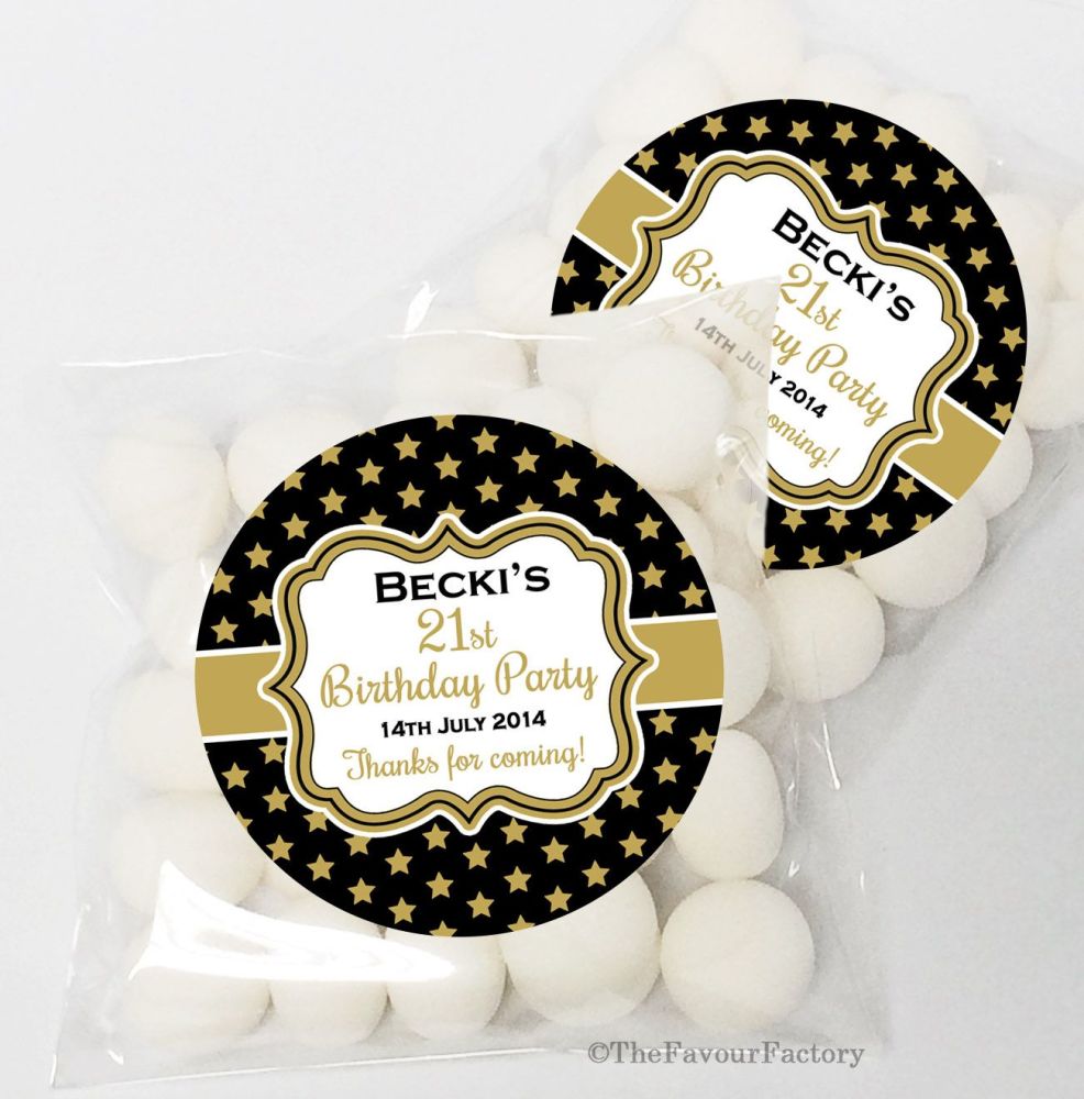 Stars Personalised Birthday Party sweet bags KITS x12