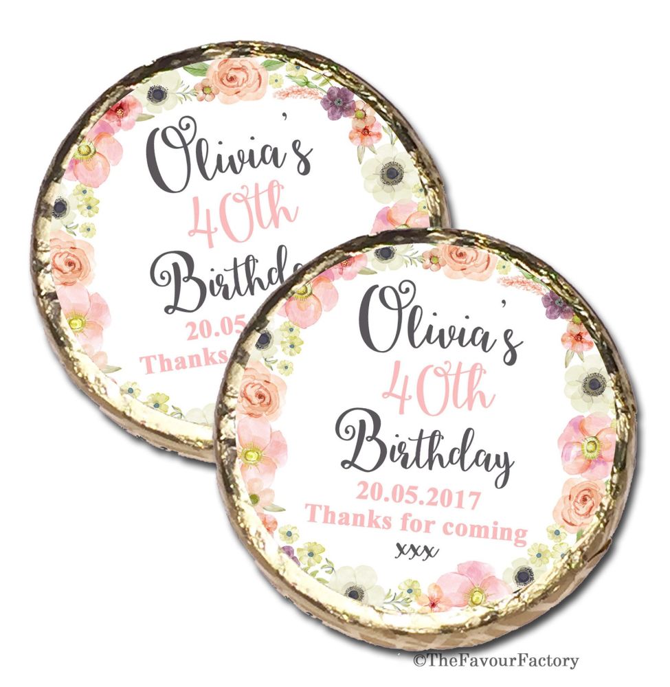 Stars Personalised Birthday Party Mint Chocolates Favours x10