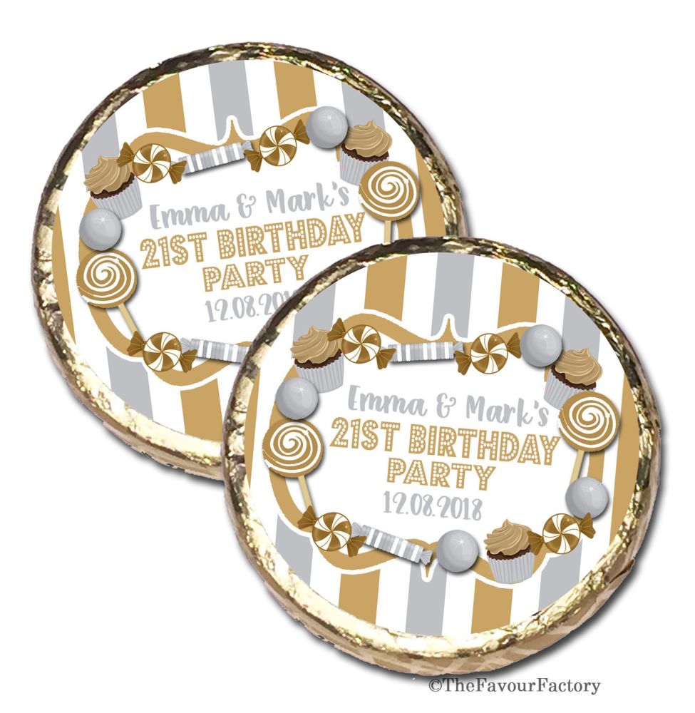 Stars Personalised Birthday Party Mint Chocolates Favours x10