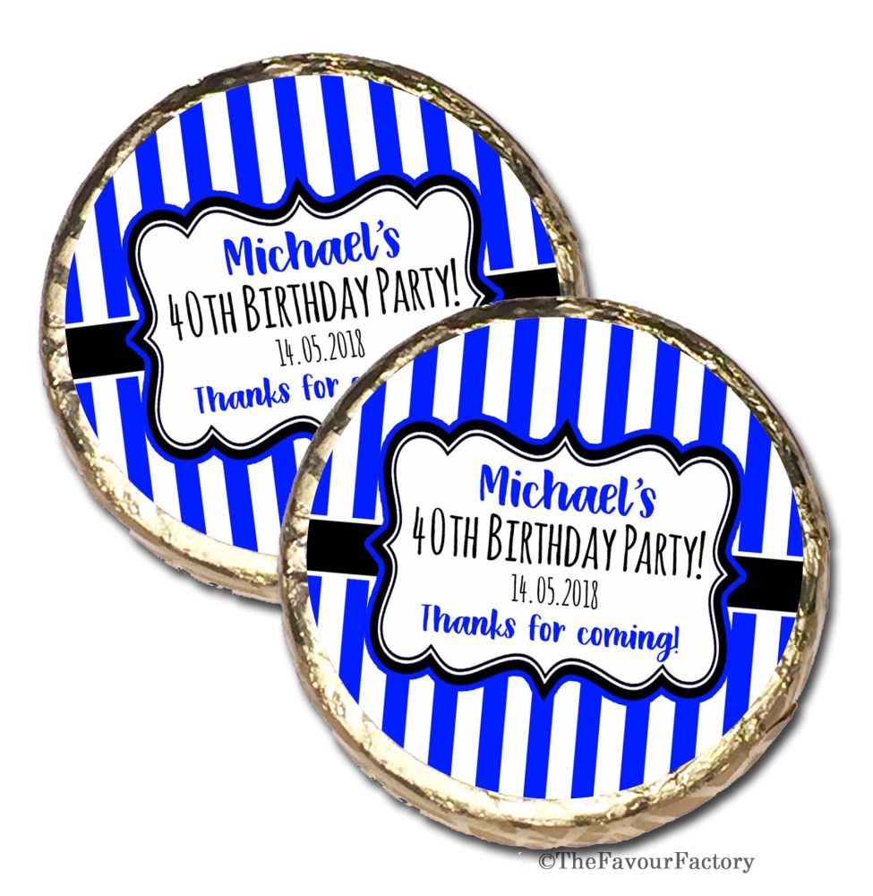 Stars Personalised Birthday Party Mint Chocolates Favours x10