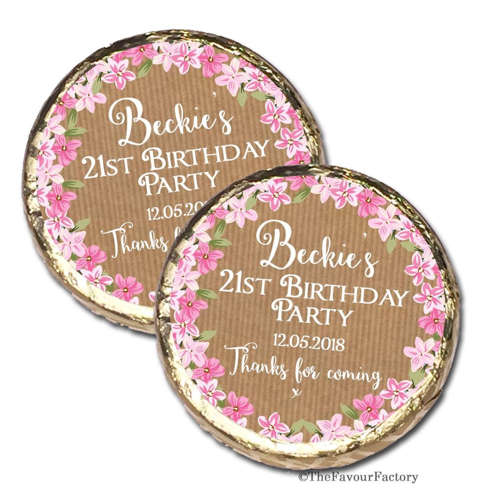 Stars Personalised Birthday Party Mint Chocolates Favours x10