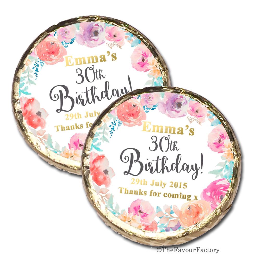 Stars Personalised Birthday Party Mint Chocolates Favours x10