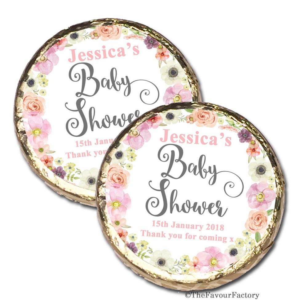 Jessica florals Personalised Baby Shower Welcoming Party Mint Chocolates x1