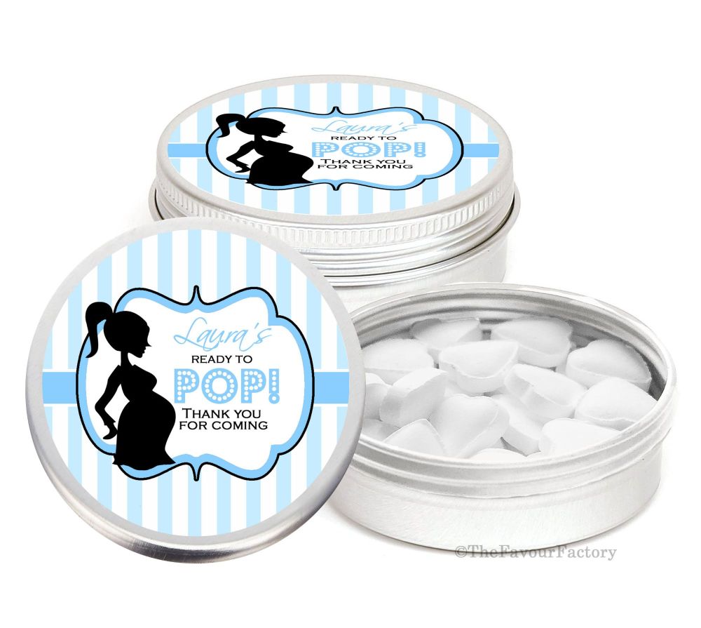 Anna Florals Personalised Baby Shower Favour Tins Keepsakes x1