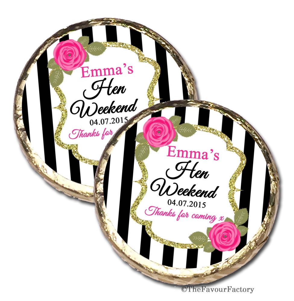 Personalised Hen Party Mint Chocolates Party Bag Fillers x10