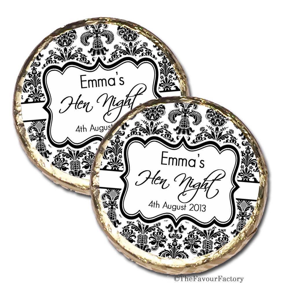 Personalised Hen Party Mint Chocolates Party Bag Fillers x10