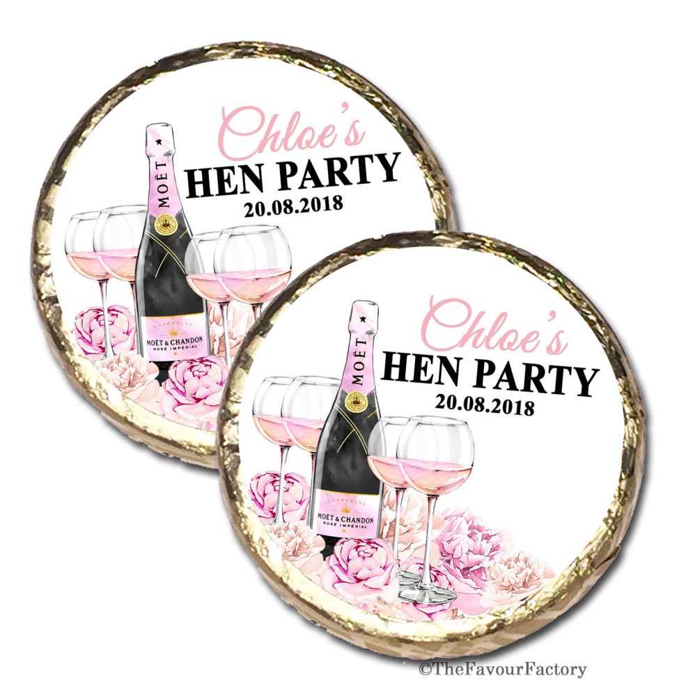 Personalised Hen Party Mint Chocolates Party Bag Fillers x10