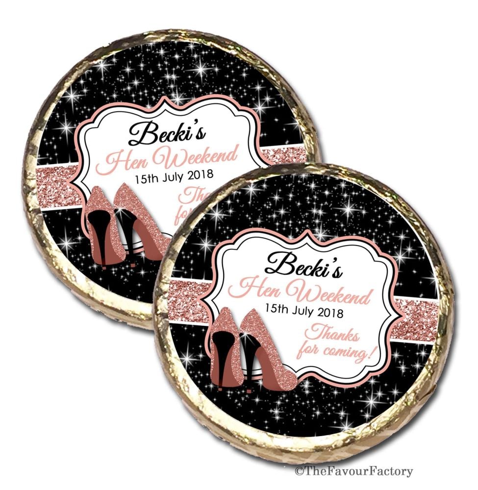 Personalised Hen Party Mint Chocolates Party Bag Fillers x10