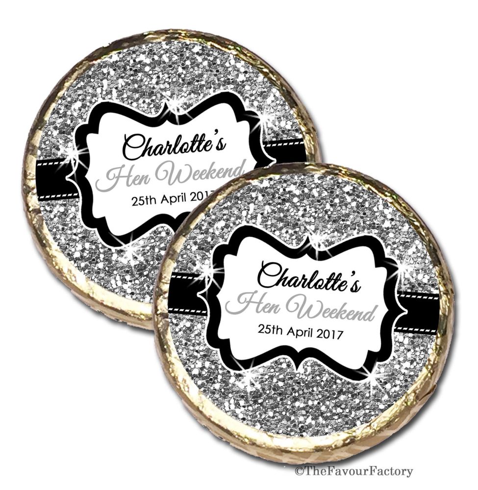 Personalised Hen Party Mint Chocolates Party Bag Fillers x10