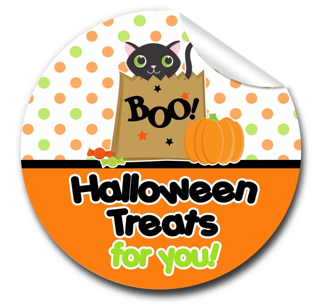 Personalised Halloween Stickers A4 sheet x1