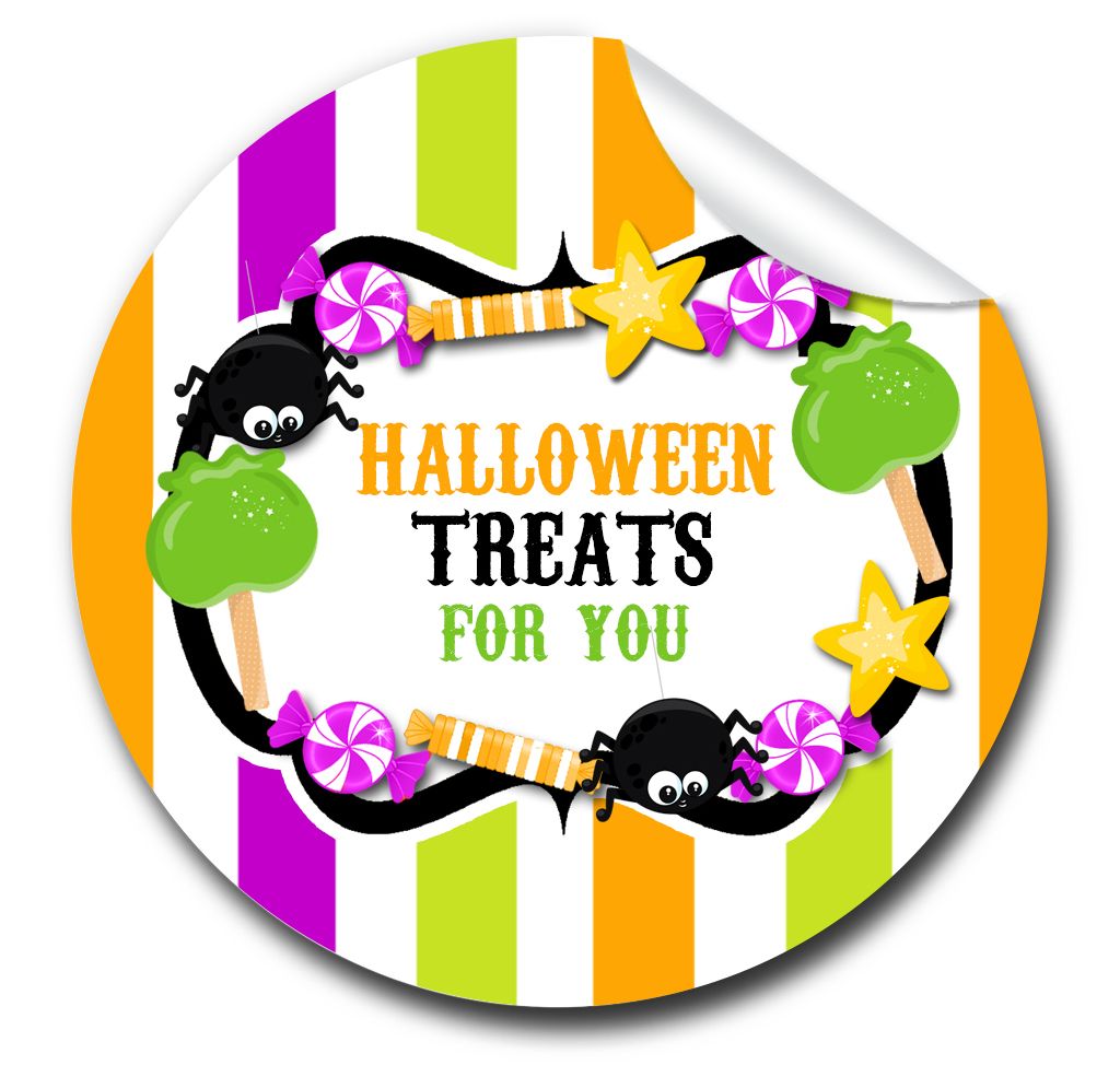 Personalised Halloween Stickers A4 sheet x1