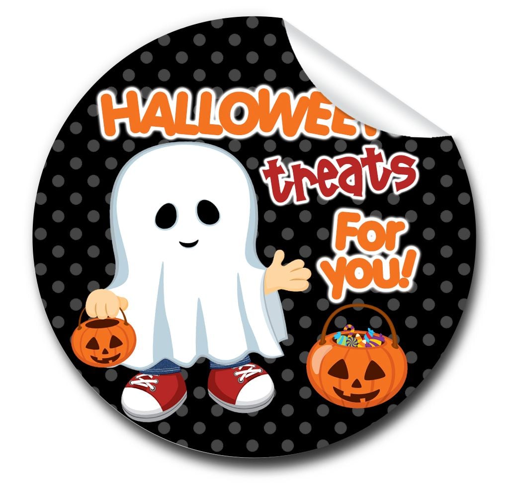 Personalised Halloween Stickers A4 sheet x1