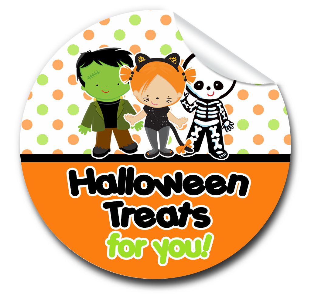 Personalised Halloween Stickers A4 sheet x1