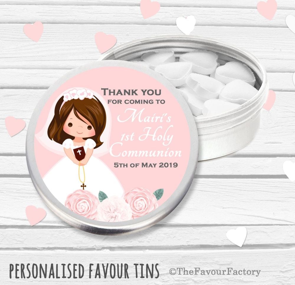 Personalised Holy Communion Party Favour Tins x1