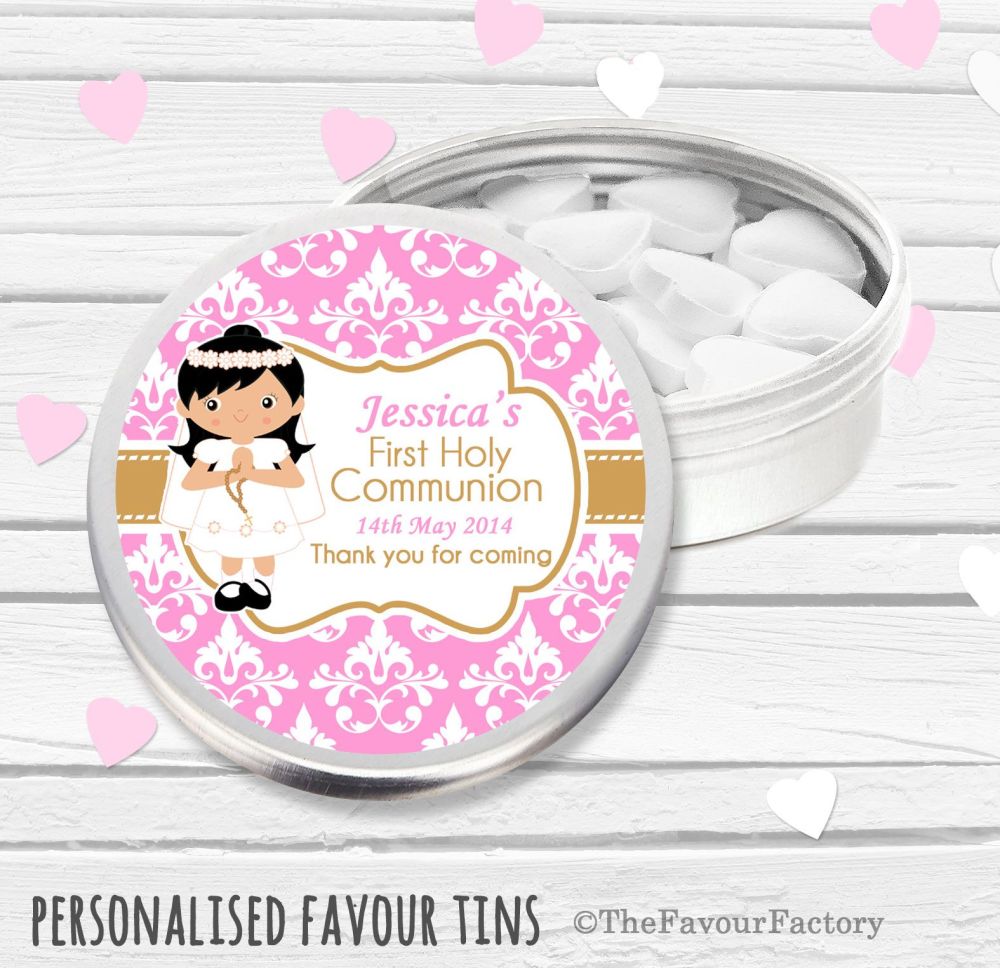 Personalised Holy Communion Party Favour Tins x1