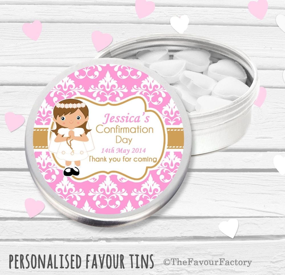 Personalised Holy Communion Party Favour Tins x1