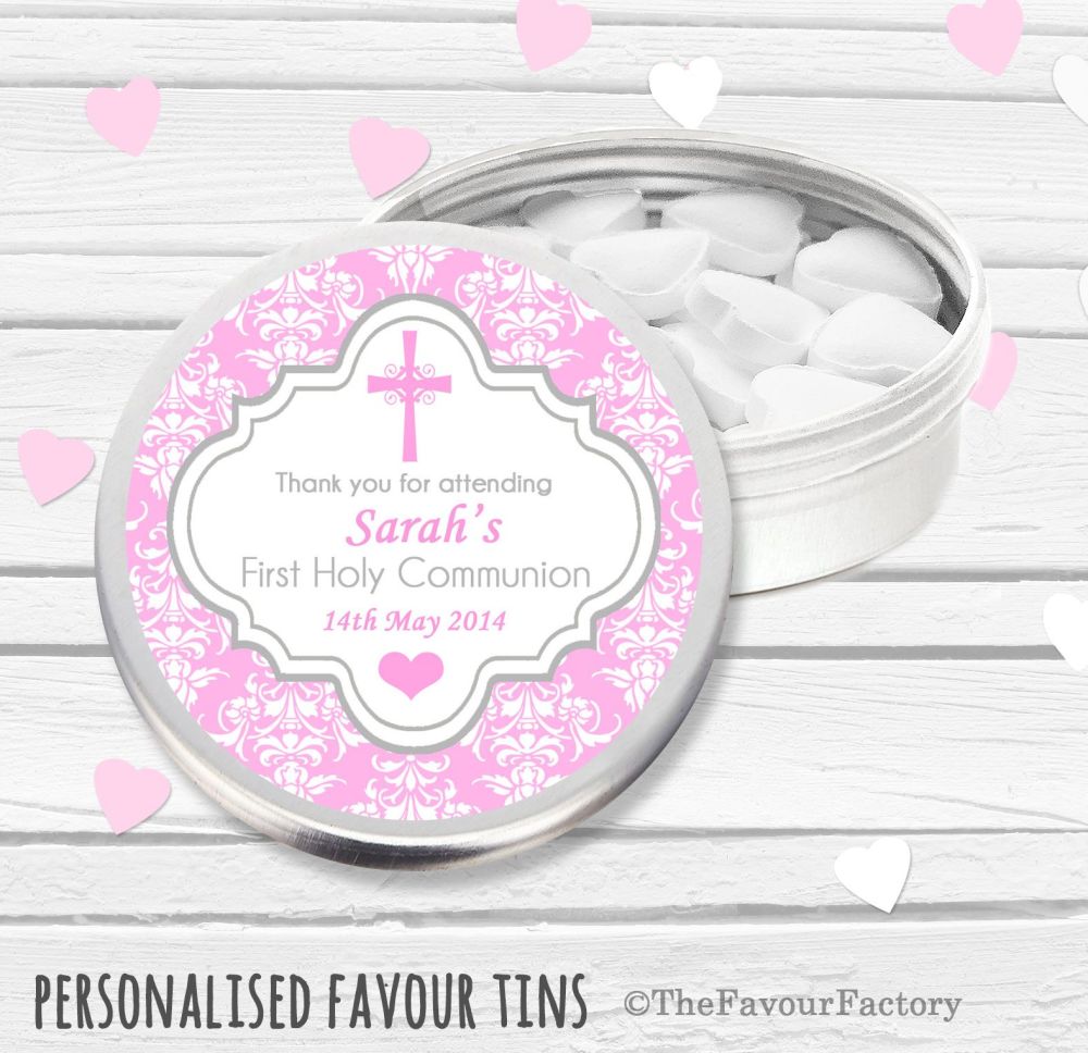 Personalised Holy Communion Party Favour Tins x1