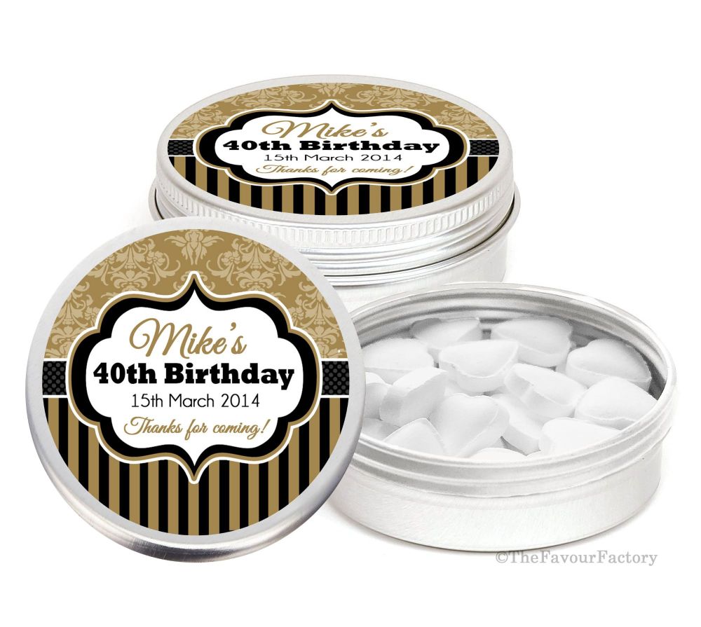 Personalised Birthday Party Favour Tins x1