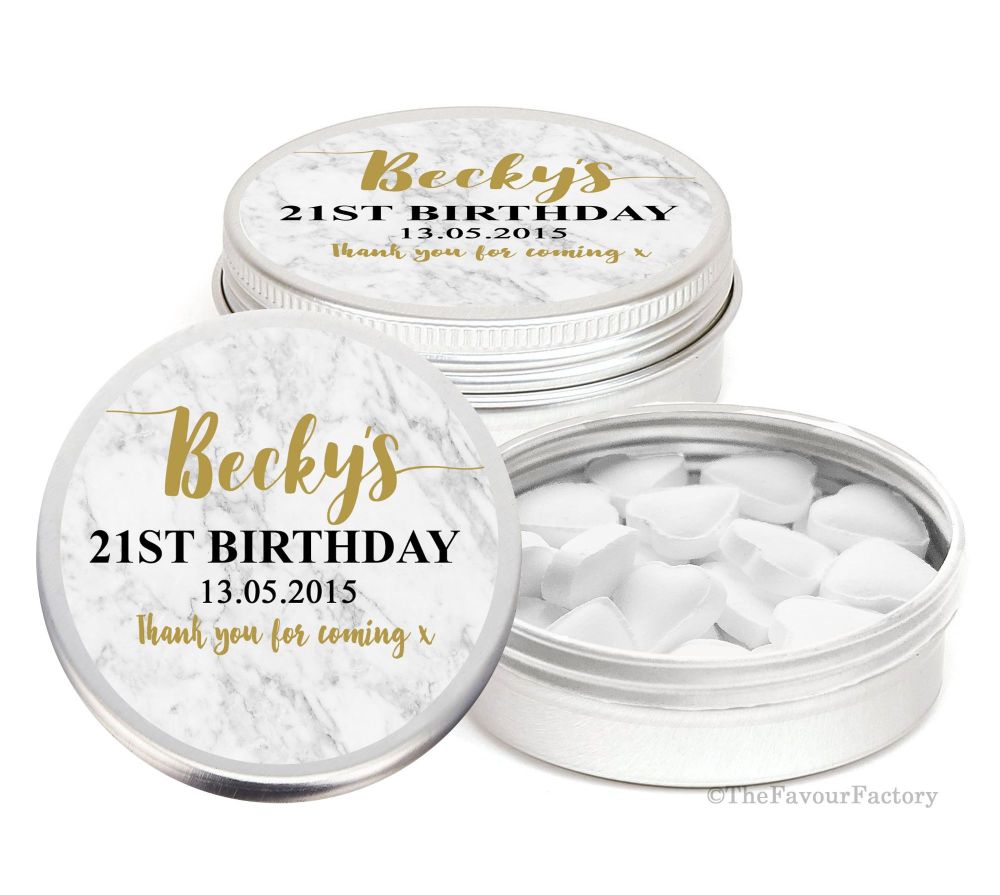 Personalised Birthday Party Favour Tins x1