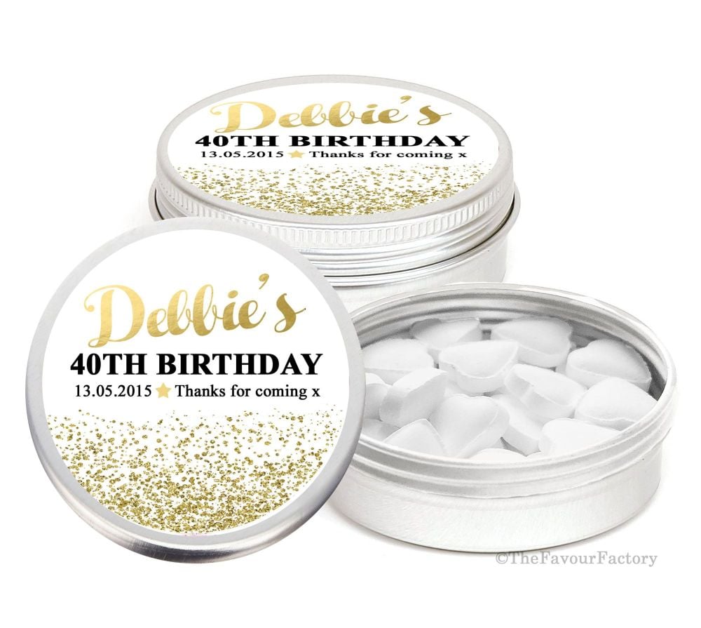 Personalised Birthday Party Favour Tins x1