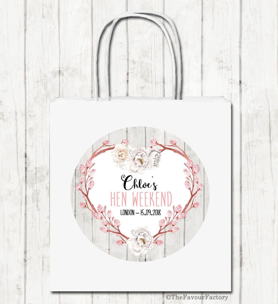 Personalised Hen Night Paper Party Goody Bags x1