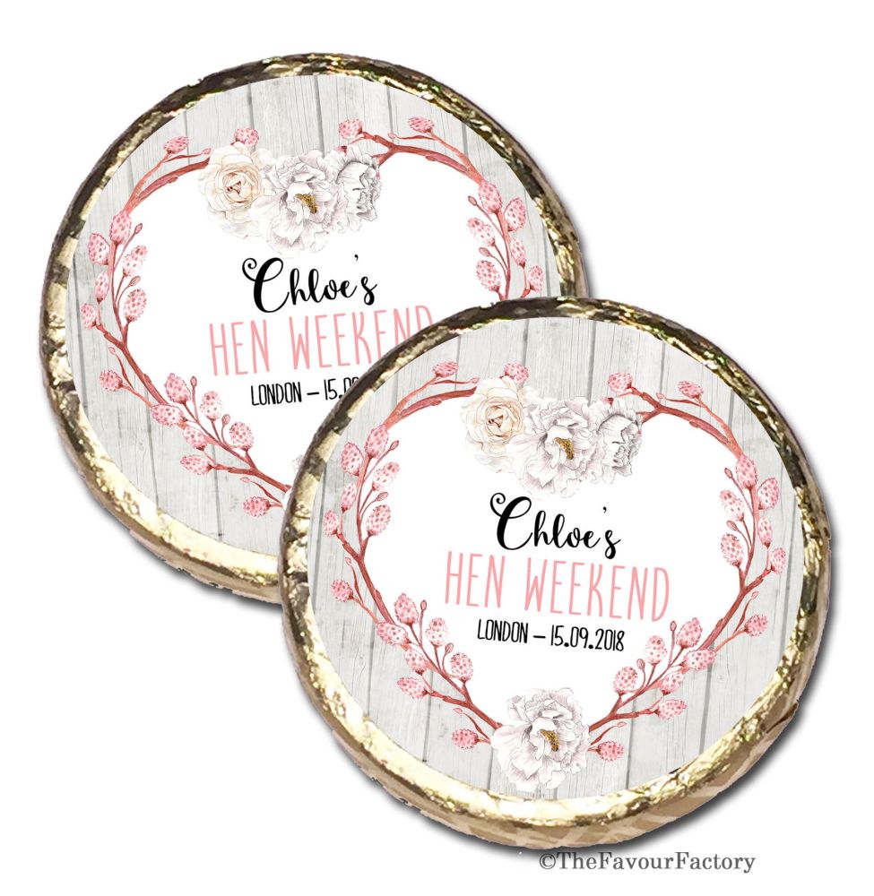 Personalised Hen Party Mint Chocolate Favours x 40 pieces