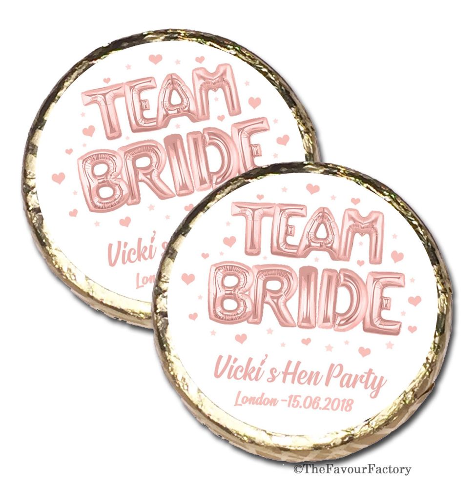 Personalised Hen Party Mint Chocolate Favours x 40 pieces