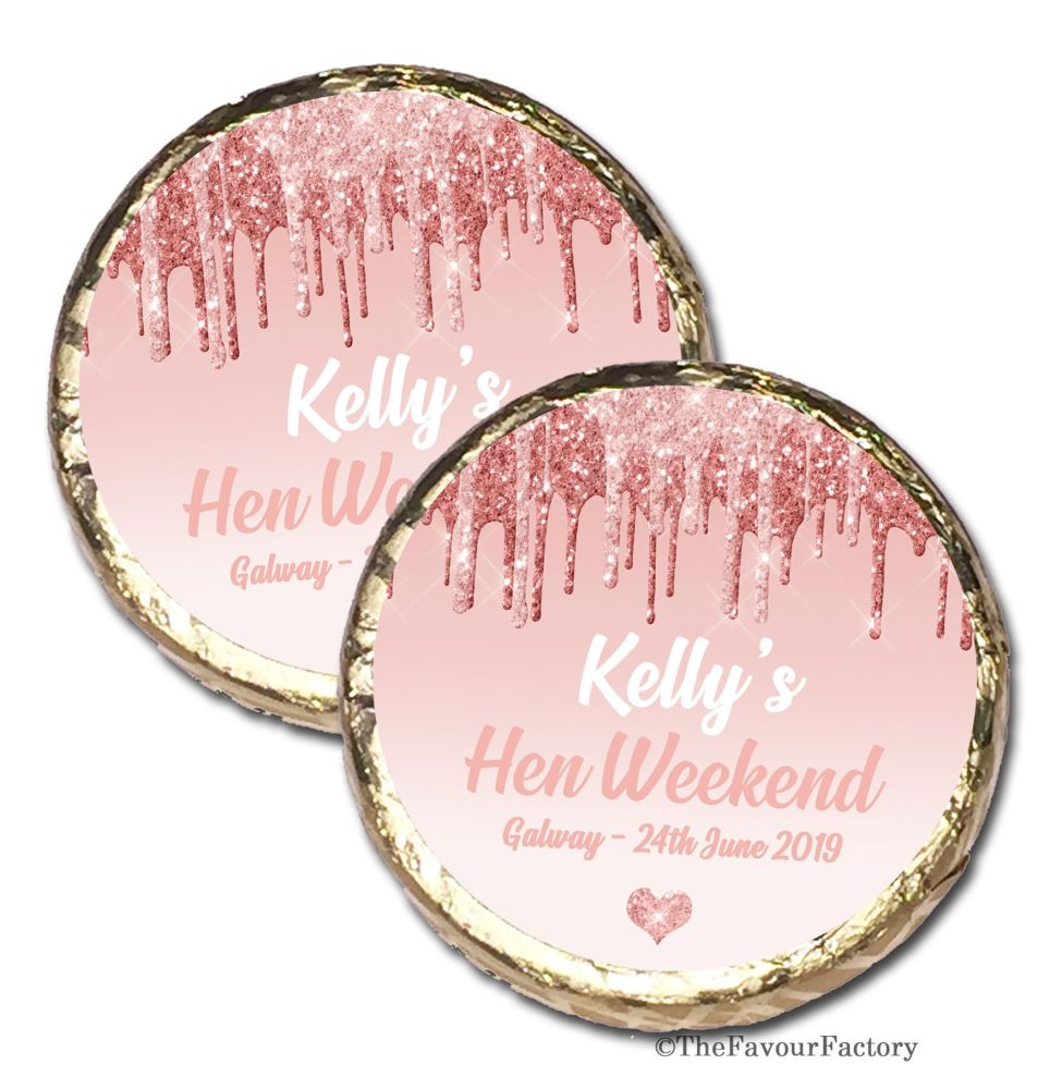 Personalised Hen Party Mint Chocolate Favours x 40 pieces