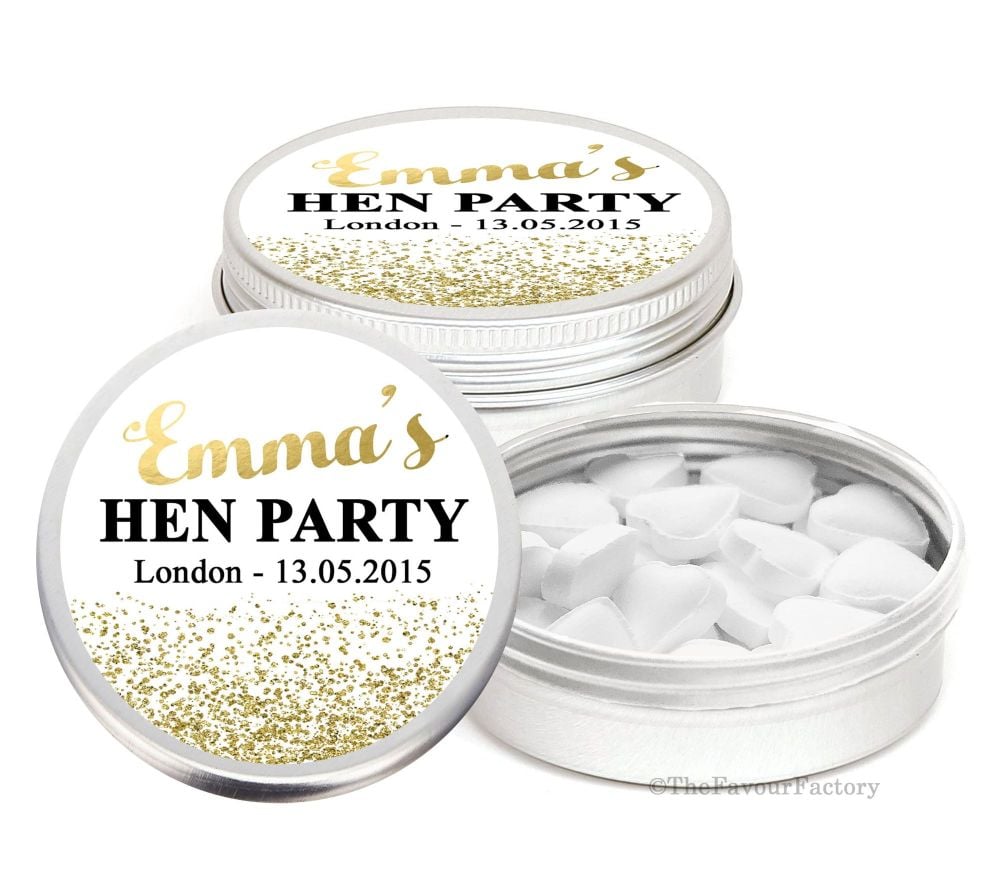 Personalised Hen Do Party Favours Mint Tins x1