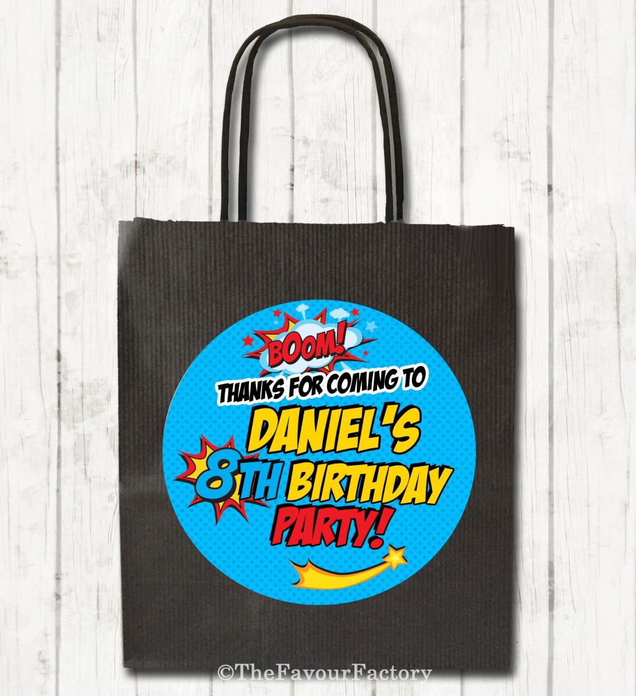 Personalised Paper Birthday Party Bags x1