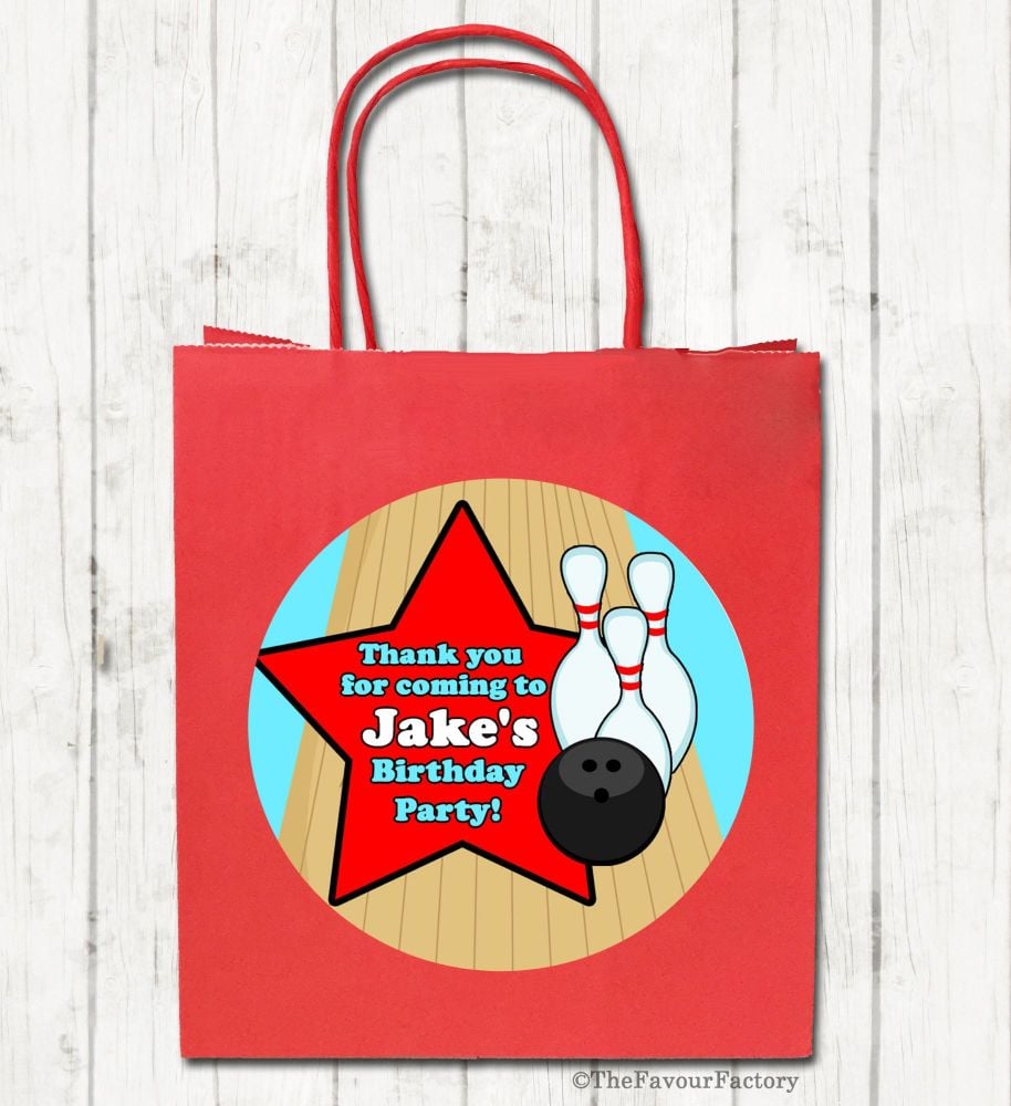 Personalised Paper Birthday Party Bags x1