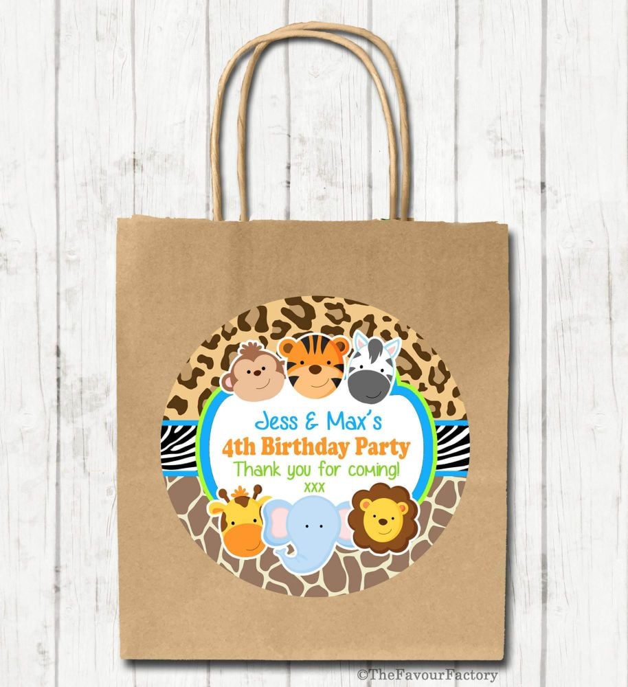 Personalised Paper Birthday Party Bags x1