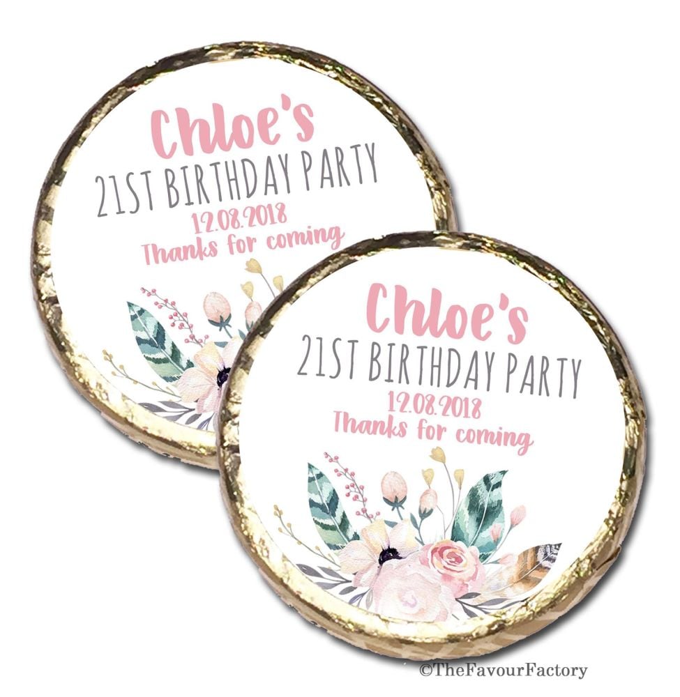 Personalised Birthday Party Chocolate Favours x 40 pieces