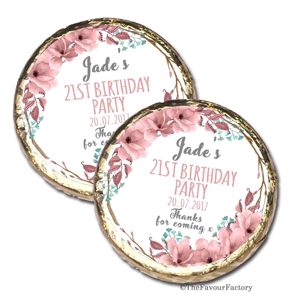 Personalised Birthday Party Chocolate Favours x 40 pieces