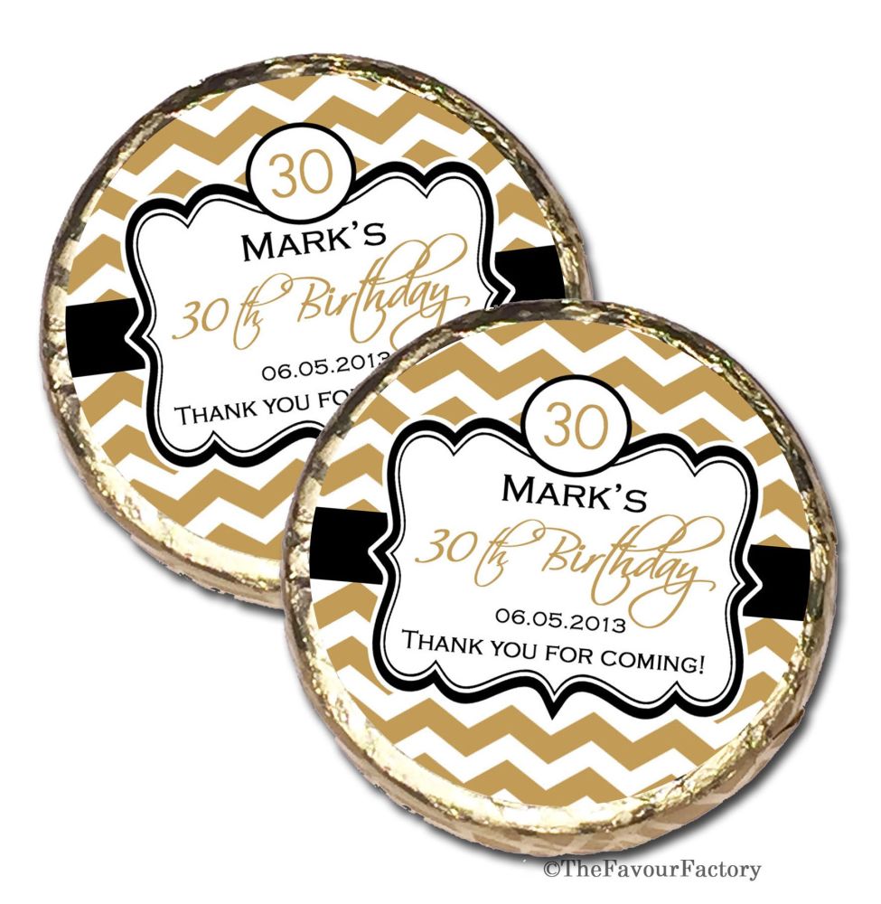 Personalised Birthday Party Chocolate Favours x 40 pieces