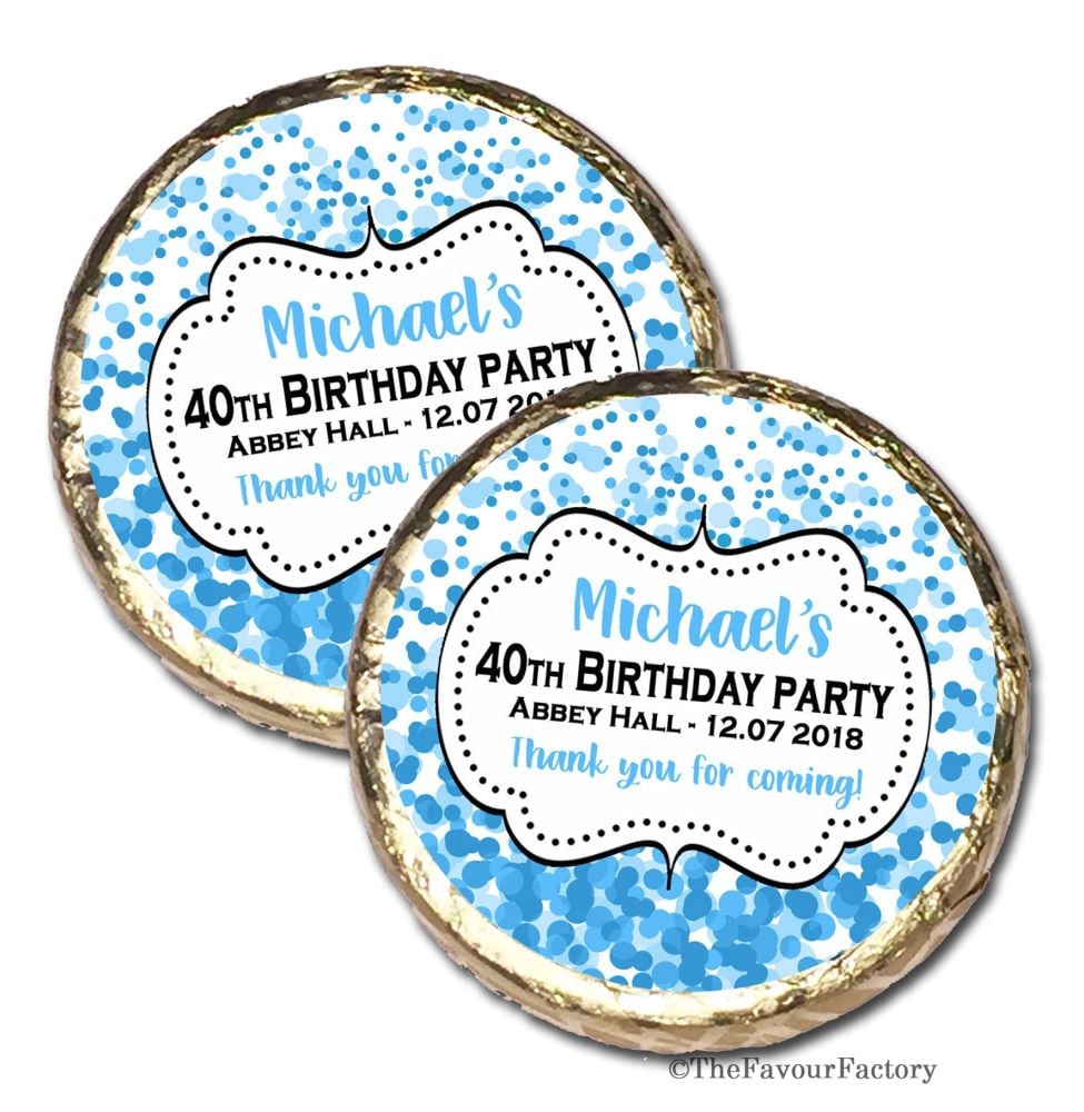 Personalised Birthday Party Chocolate Favours x 40 pieces