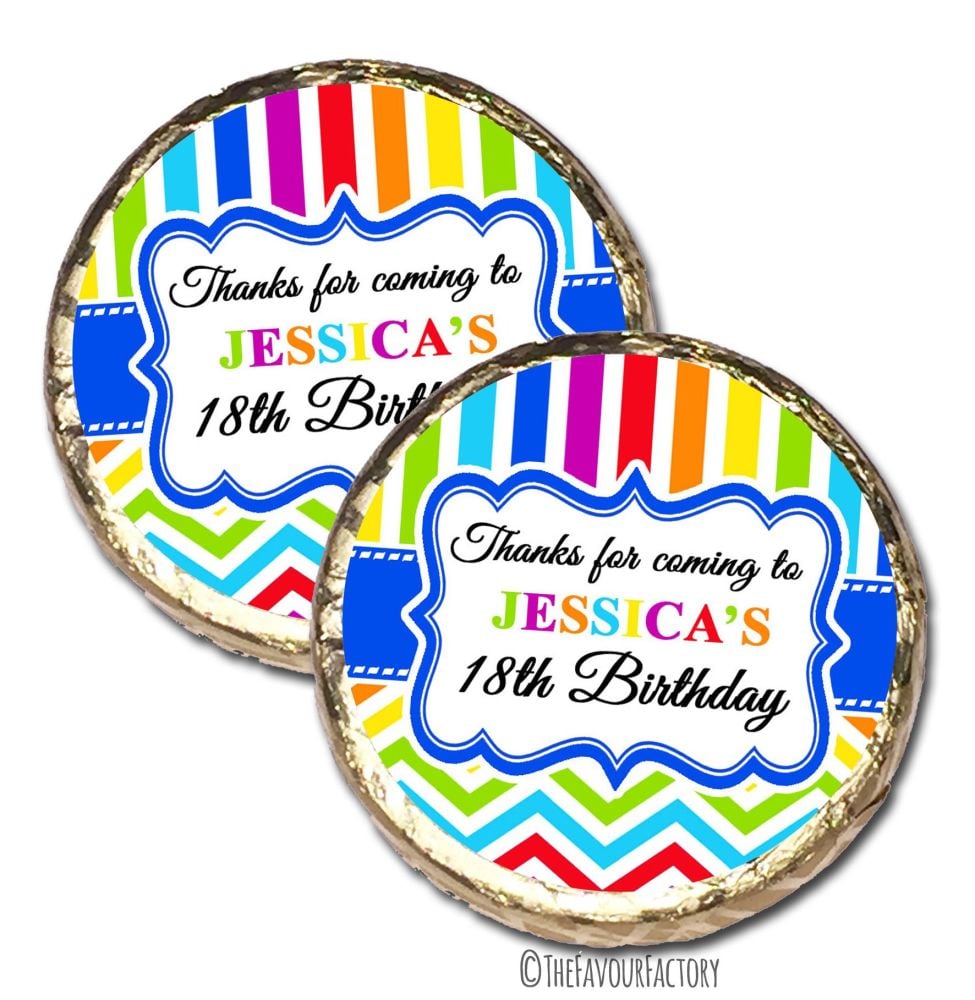 Personalised Birthday Party Chocolate Favours x 40 pieces