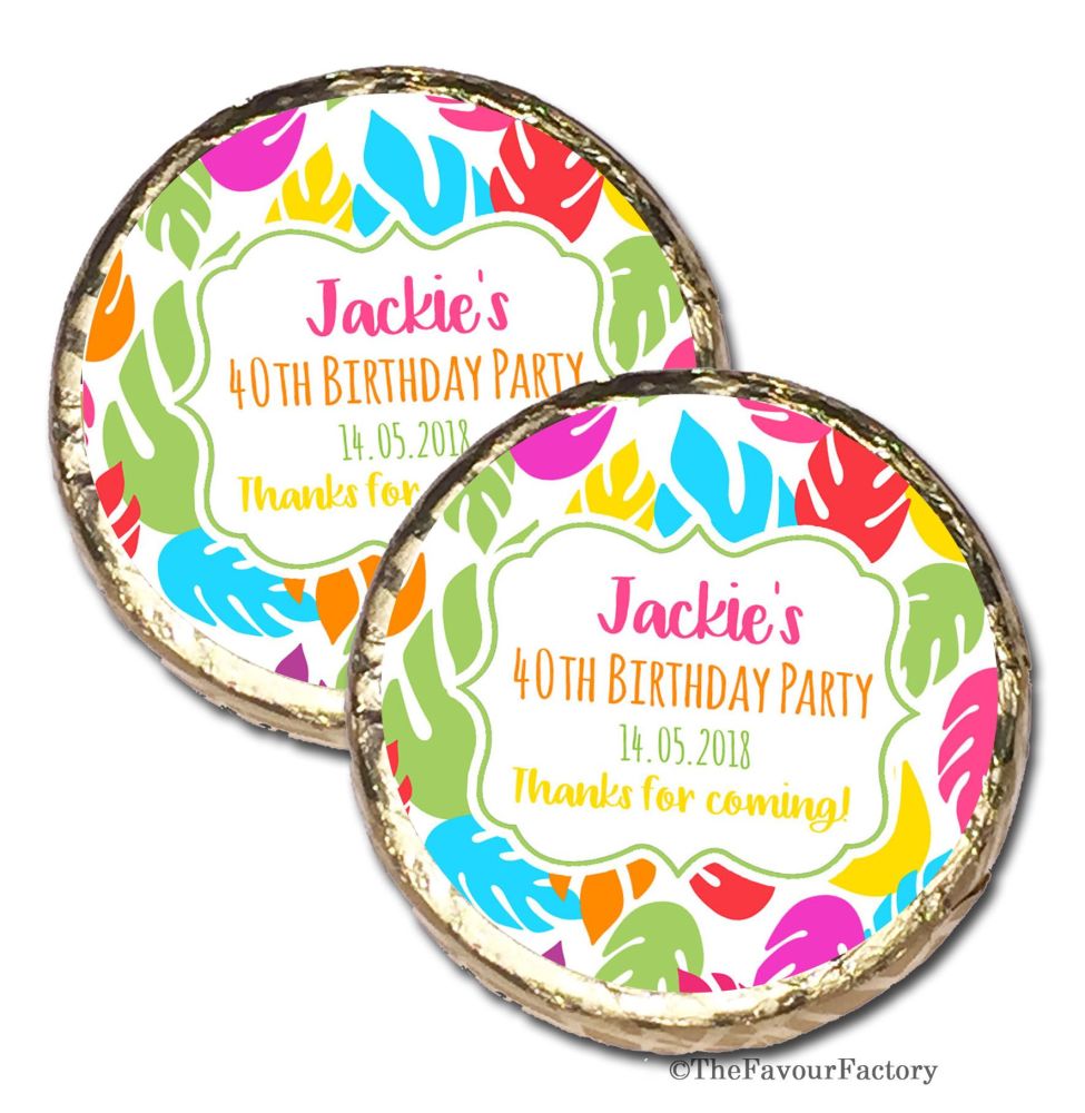 Personalised Birthday Party Chocolate Favours x 40 pieces